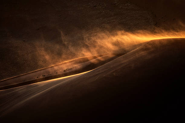Sand Storm in Sossusvlei stock photo