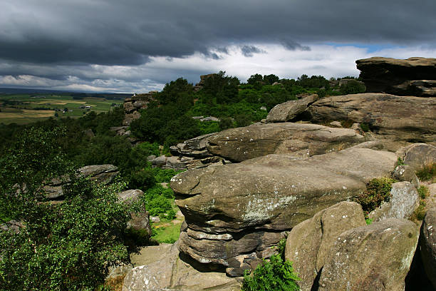 Sandstone brimham rocks yorkshire sandstone brimham rocks stock pictures, royalty-free photos & images