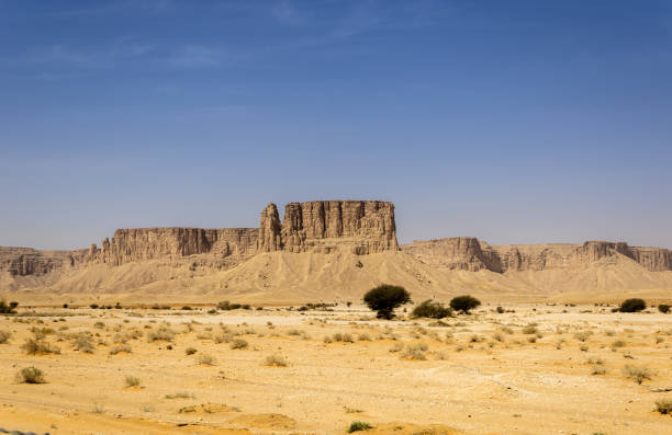 Sandstone formations of Jabal Tuwaiq near Riyadh stock photo