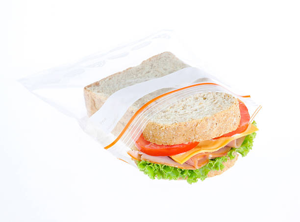 Sandwich always fresh in freezer bag stock photo