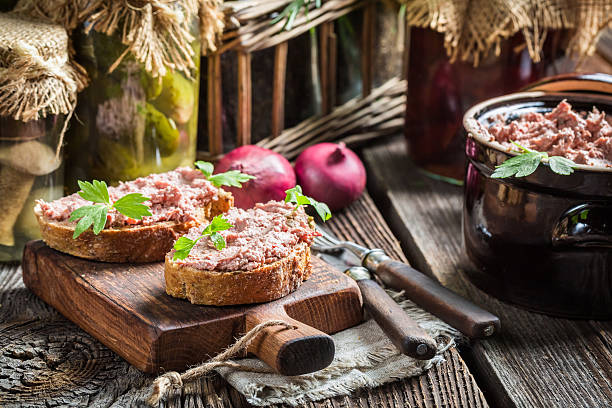 Sandwich with homemade pate Sandwich with homemade pate pate stock pictures, royalty-free photos & images