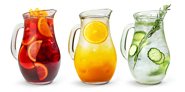Sangria,Lemonade and Orange juice Sangria,Lemonade and Orange juice jug stock pictures, royalty-free photos & images