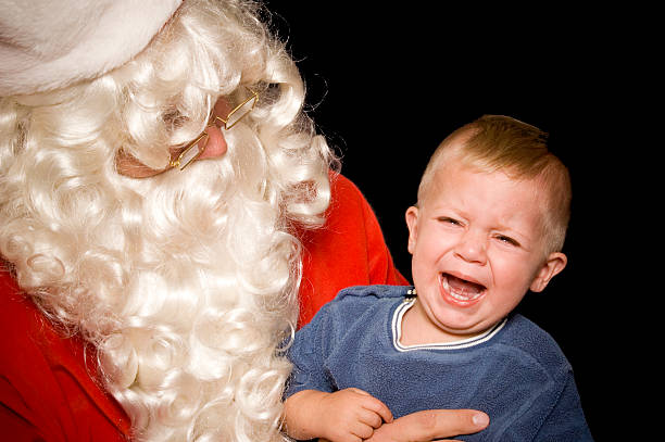 santa and baby  spooky photos stock pictures, royalty-free photos & images