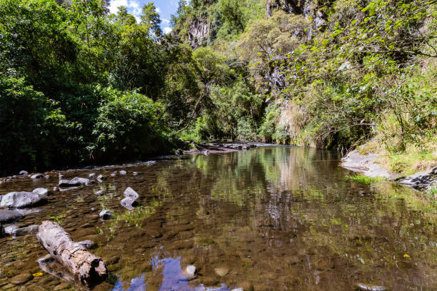 Santa Clara River in Rumiñahui Canton stock photo