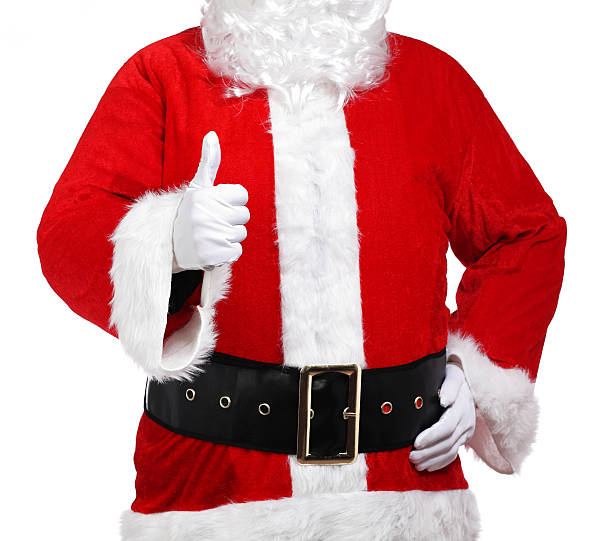 Santa Claus doing the okay sign stock photo