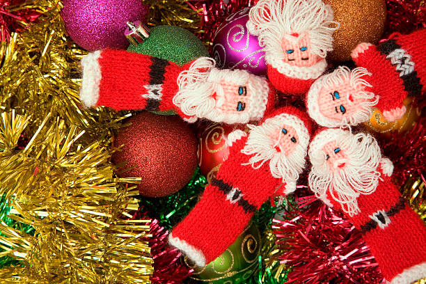 Santa Finger Puppets stock photo