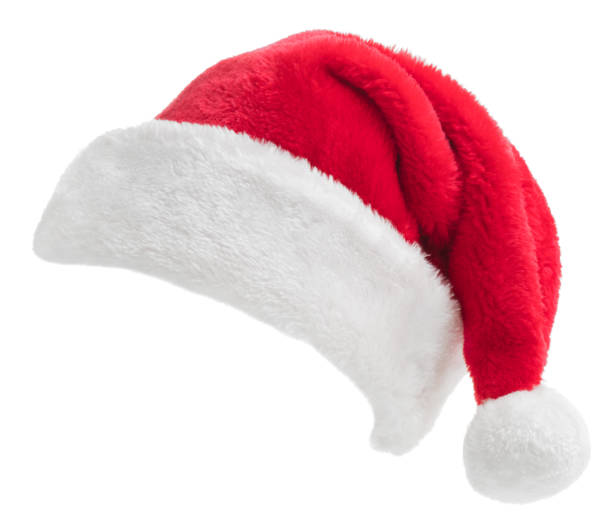 kerstmuts op wit - hoed stockfoto's en -beelden