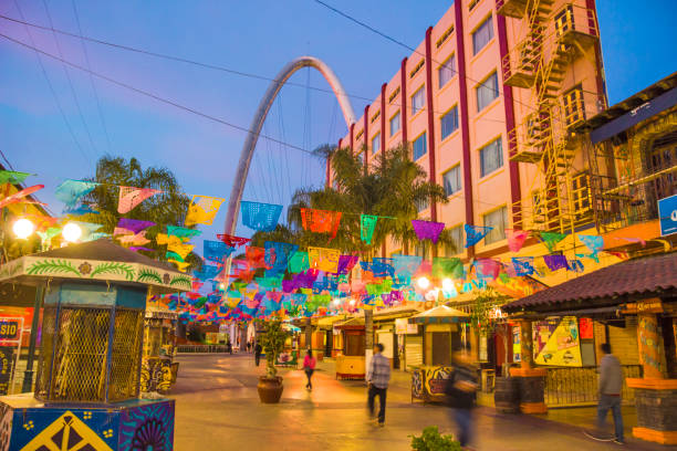 Santiago Arguello street, Tijuana, Mexico stock photo