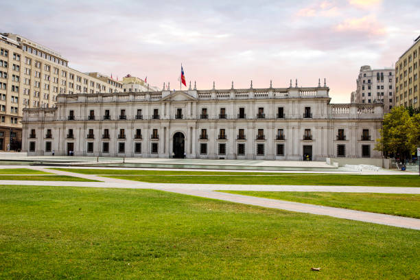 Santiago, Chile, La Moneda Palace. stock photo