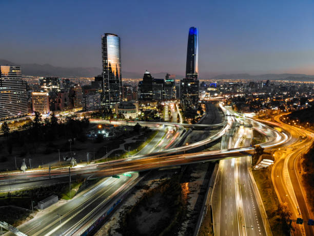 Santiago Financial District stock photo