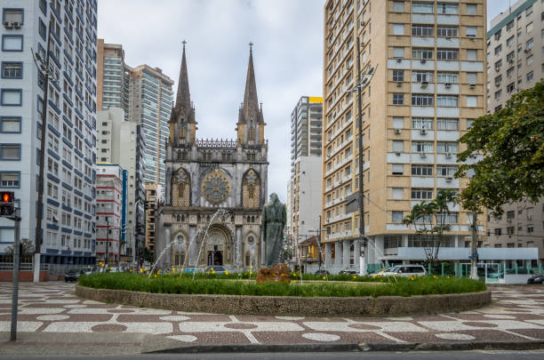 Santo Antonio Church - Santos, Sao Paulo, Brazil  saints stock pictures, royalty-free photos & images