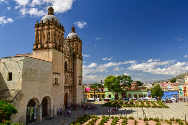Santo Domingo de Guzmán Church in Oaxaca, Mexico stock photo
