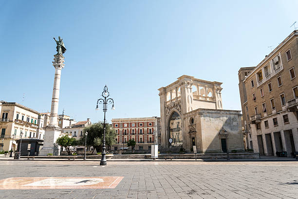 Sant'Oronzo square in Lecce, Italy Sant'Oronzo square in Lecce, Italy lecce stock pictures, royalty-free photos & images
