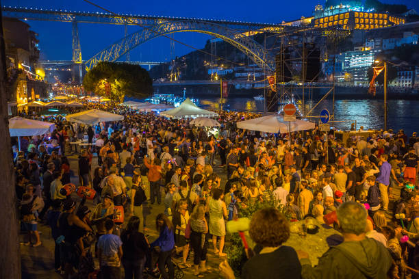 Sao Joao Festival in Porto stock photo