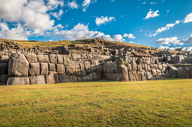 Saqsaywaman ruins in Cusco Peru stock photo