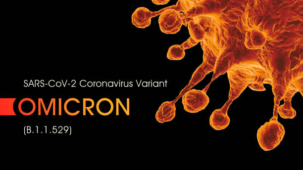 sars-cov-2 coronavirus variante omicron b.1.1.529 - omicron foto e immagini stock