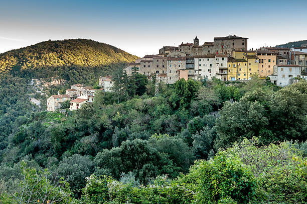 Sassetta, Castagneto Carducci, Leghorn, Italy Sassetta is a small hamlet in the municipality of Castagneto Carducci, famous for chestnuts and wild boars, Leghorn, Italy white leghorn stock pictures, royalty-free photos & images