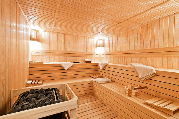 sauna stock photo