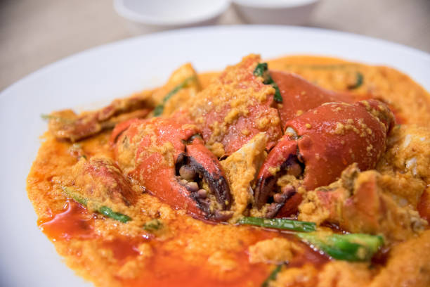 Sauteed Crab in Curry stock photo