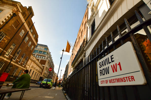 Savile Row, London stock photo