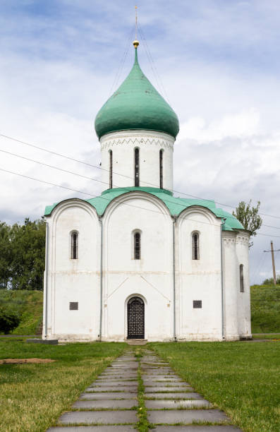Savior's cathedral in Pereslavl-Zalessky, Russia stock photo