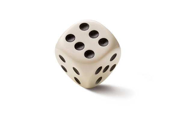 Says Dice in balance. Photo with clipping path. Similar photographs from my portfolio: dice stock pictures, royalty-free photos & images