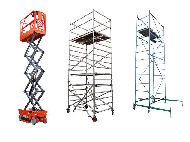 scaffolds and lift stock photo