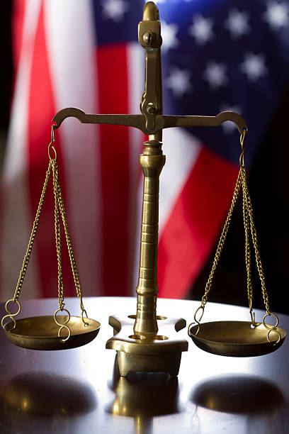 Royalty Free Gavel And Scales Of Justice On Usa Flag ...