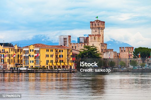 istock Scaligero Castle aerial view, Sirmione 1279690374