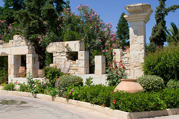 Scenic greek view stock photo
