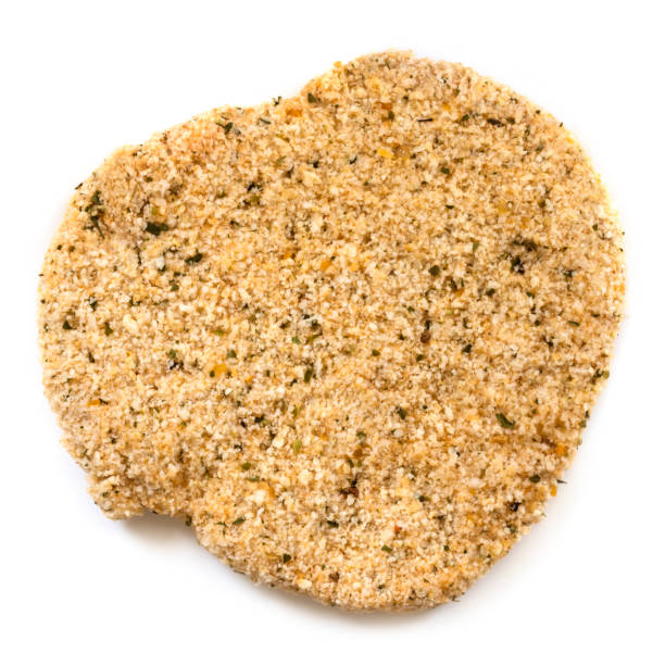 Schnitzel Raw Top View Isolated stock photo
