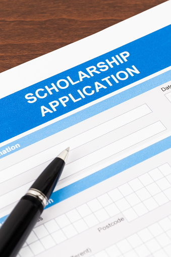 Picture of a scholarship application form
