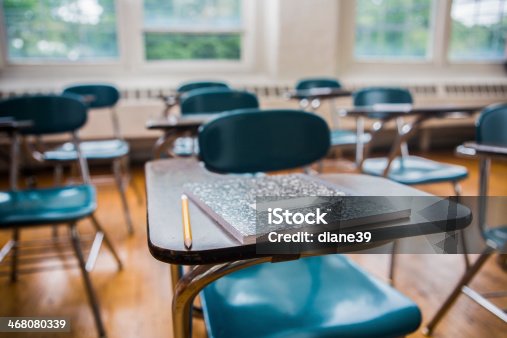 istock School desks in a Classroom 468080339