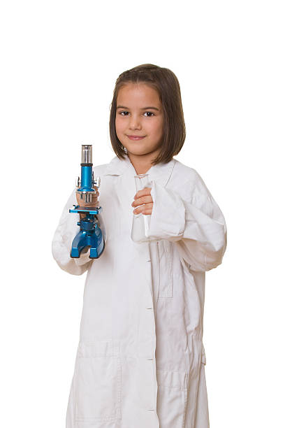Science girl stock photo