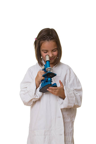 Science girl stock photo