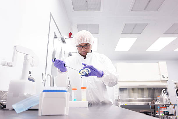 Scientist in a laboratory stock photo