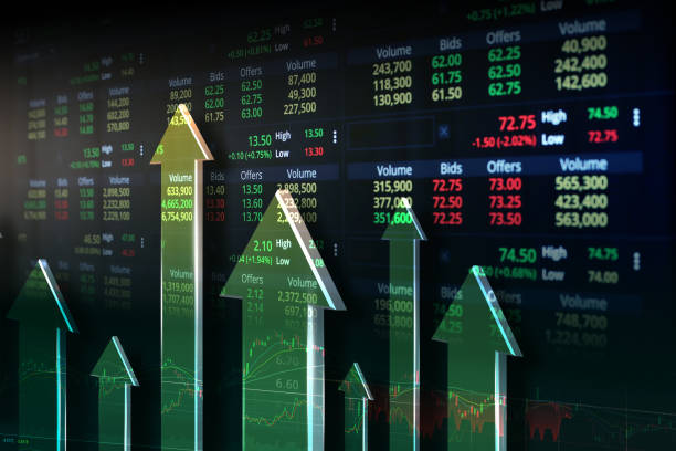 Screen trading Thailand Stock Exchange, Streaming Trade Screen. stock market chart stock pictures, royalty-free photos & images