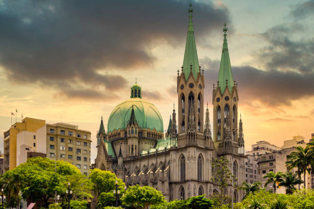 Se Cathedral - Sao Paulo - Brazil stock photo