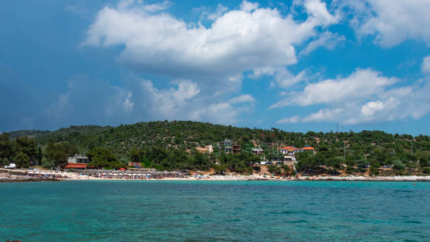 Sea, island, beach, Greece stock photo