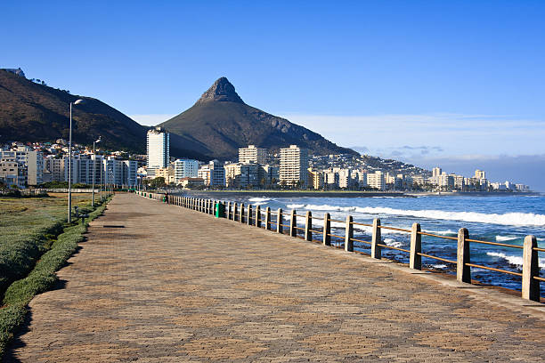 Sea Promenade in Cape Town stock photo