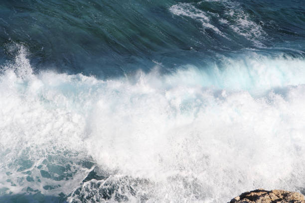Sea tide waves stock photo