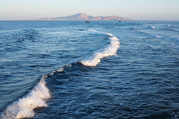Sea waves landscape background stock photo