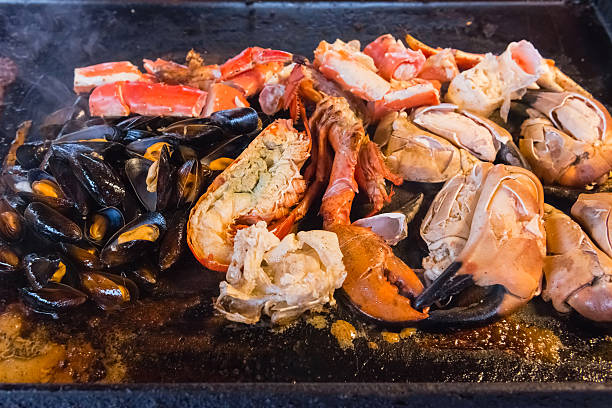 seafood on a barbecue grill picture - The Tasty Hub