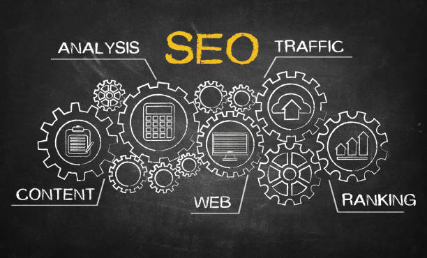 SEO search engine optimization concept stock photo
