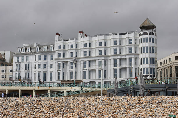 Seaside hotel stock photo