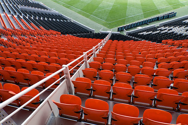 seat-stadium - stadium soccer seats stock-fotos und bilder