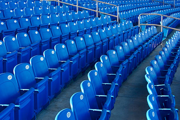 sitzplätze für - stadium soccer seats stock-fotos und bilder