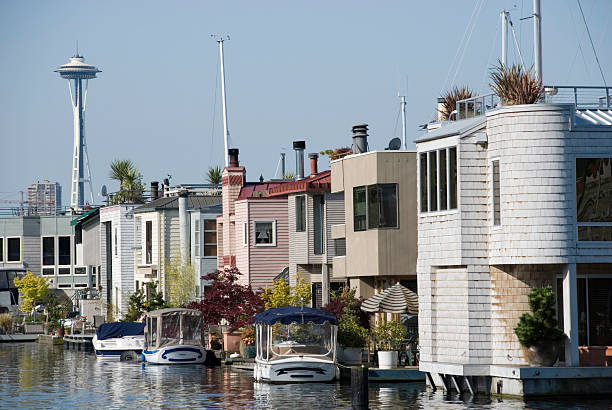 Seattle Houseboats stock photo