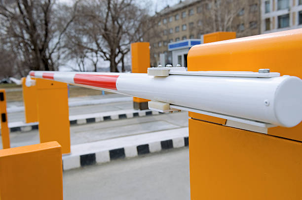 Security barrier stock photo