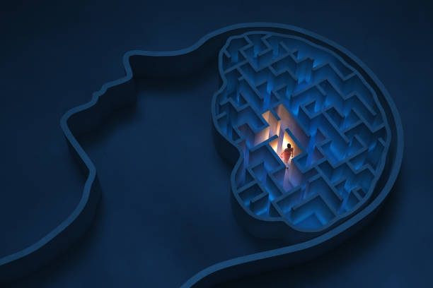 Seeking solutions in the human brain Seeking solutions in the maze-shaped human brain, 3D - Computer generated image maze photos stock pictures, royalty-free photos & images